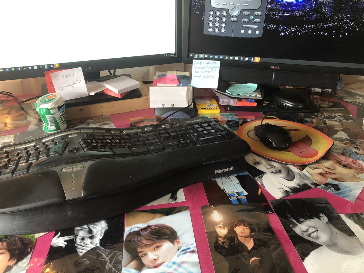 Anyone lucky enough to work from home turn their work area into their personal @BTS_twt haven? Just me? 🤷‍♀️😂