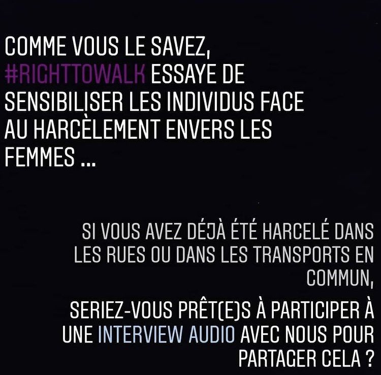 RightToWalk2's tweet image. Good evening everyone, as you know we are making a mountain video of audio testimonies of women victims of street harassment. If you can participate by sending us an audio / video testimonial at --&amp;gt; RightToWalkOrganization@gmail.com thank you 💜
#RightToWalk
#womensawareness