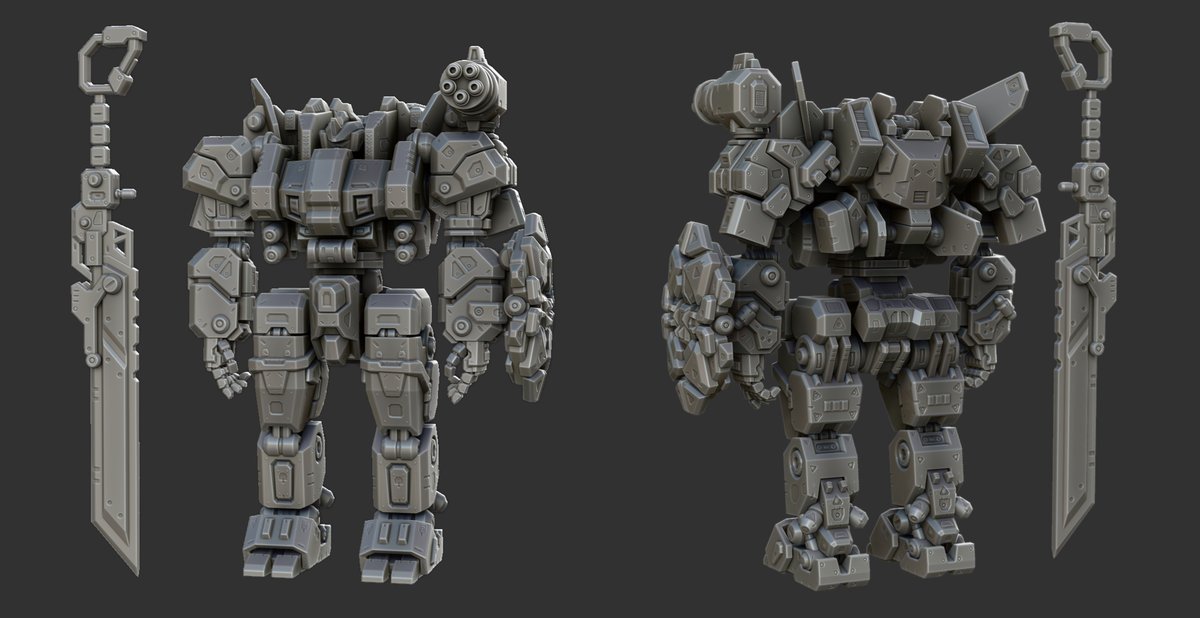 Nookanikun_twt's tweet image. Clay work! #blender #zbrush #gridmodeler #model #mecha  #robot #affinityphoto #portfolio #3dmodeling #3DPrinting