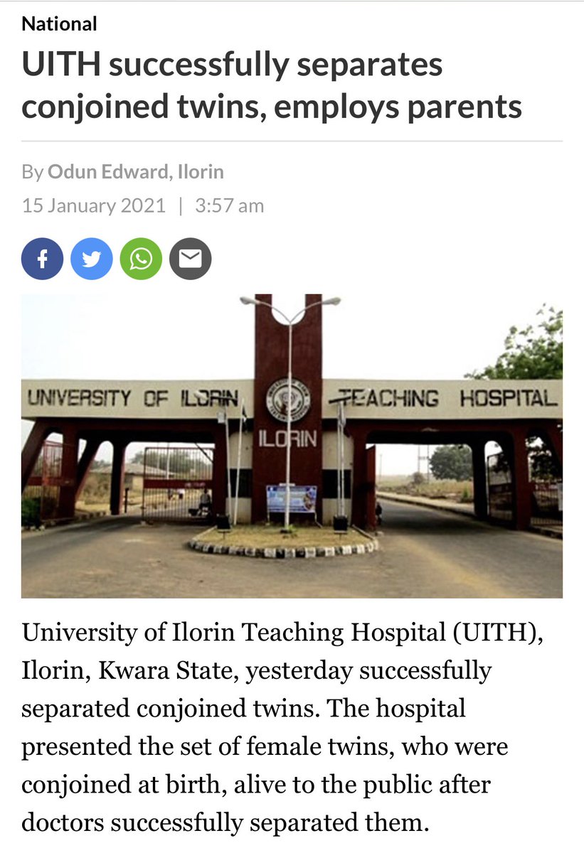 Part of why this is even more exciting is that the 1st time UITH attempted a separation of conjoined twins, fifteen years ago, the babies sadly died, after 14 hours. So it’s really gladdening to see that UITH haven’t given up, and that the ‘class of 2020’ are alive & doing well.