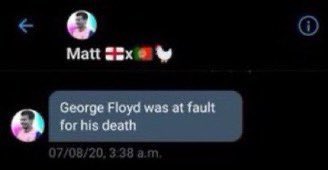 Blaming George Floyd for his own death. Wow, this one really annoys me