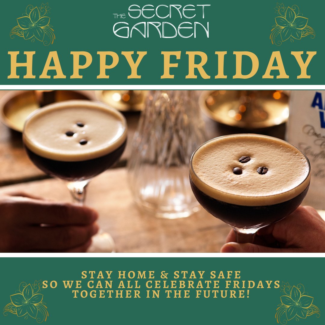 ⭐HAPPY FRIDAY⭐

It's officially the weekend!!

Well done for making it through another week. 

Remember to stay safe and stay home so we can celebrate many Fridays together in the future!!

#stayhome
#staysafe
#supportlocal
#lovecork
#purecork
#thesecretgarden