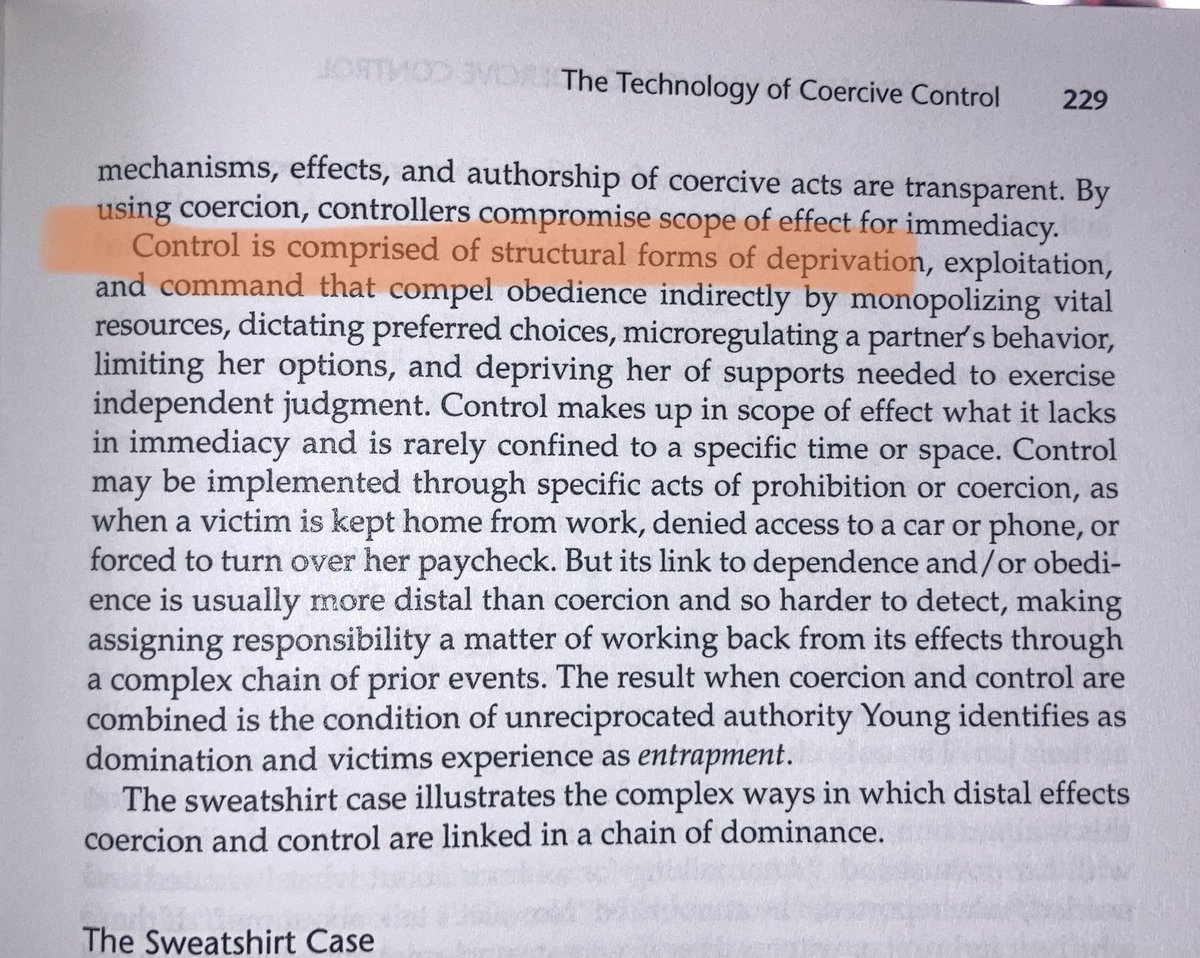 TiMEoFPoSTiNG's tweet image. “Control is comprised of 
structural forms of deprivation.”

Sounds like #NancyPelosi ,
but this is a textbook on
#SpousalAbuse #abuse .

Withholding checks
is a form of dominance-control
in #AbusiveRelationships.