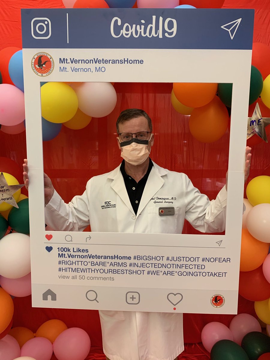 JMD57027849's tweet photo. Covid vaccination day at Mt Vernon Veterans Home. Protecting those who have protected us!  Get immunized!!  💉 https://t.co/J1XMqySSQH