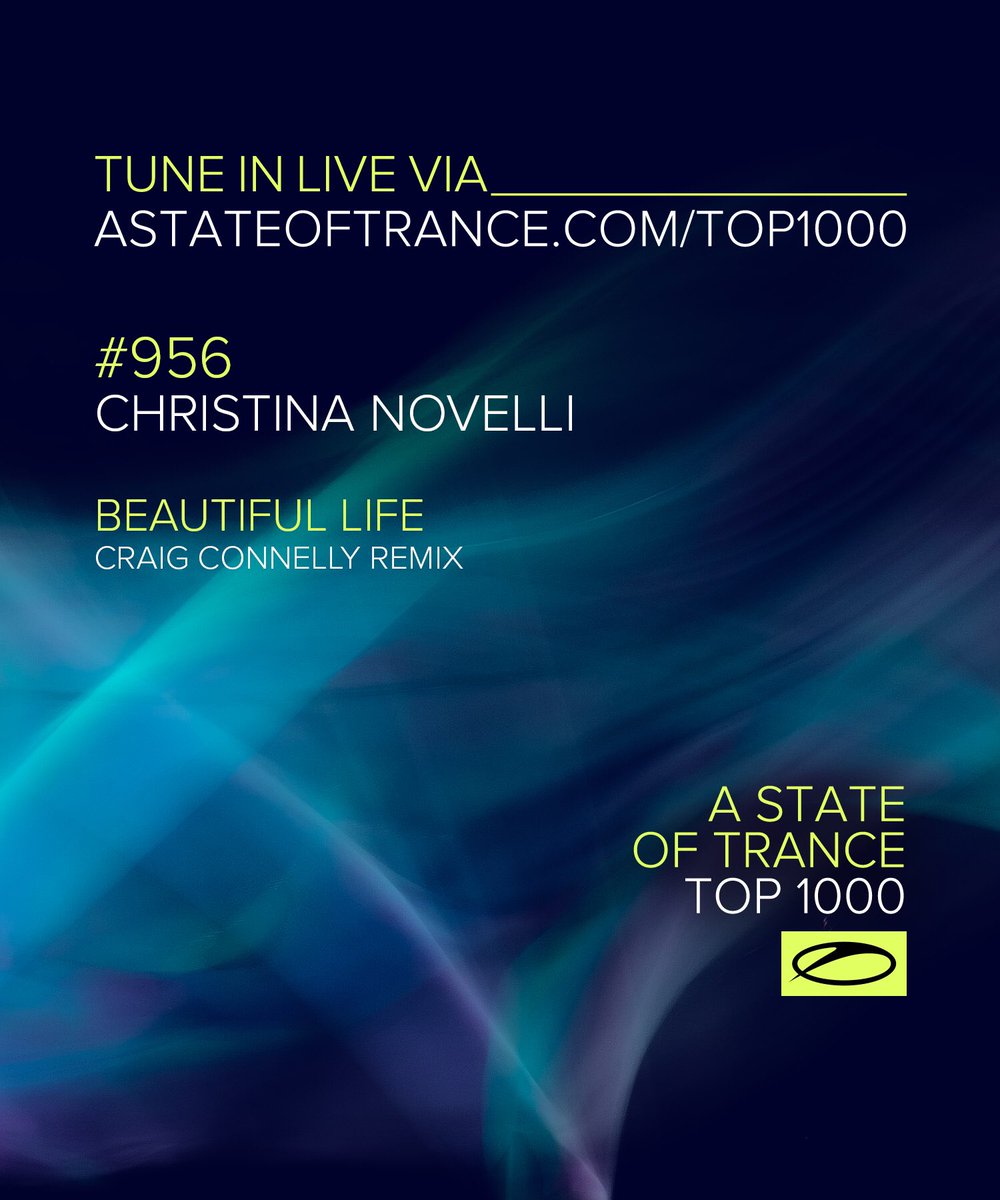 Christina Novelli (@misscnovelli) on Twitter photo Absolutely amazed to see 12 of my tracks made it to <a href="/asot/">A State of Trance</a>’s Top 1000 list tracks of all times!
Thank you for voting guys 🖤🤘🏻
#ASOT1000 #ASOT999 <a href="/MUSE_M_RECORDS/">Muse Music Records</a> <a href="/MuseMusicMgmt/">Muse Music Management</a> Absolutely amazed to see 12 of my tracks made it to <a href="/asot/">A State of Trance</a>’s Top 1000 list tracks of all times!
Thank you for voting guys 🖤🤘🏻
#ASOT1000 #ASOT999 <a href="/MUSE_M_RECORDS/">Muse Music Records</a> <a href="/MuseMusicMgmt/">Muse Music Management</a>