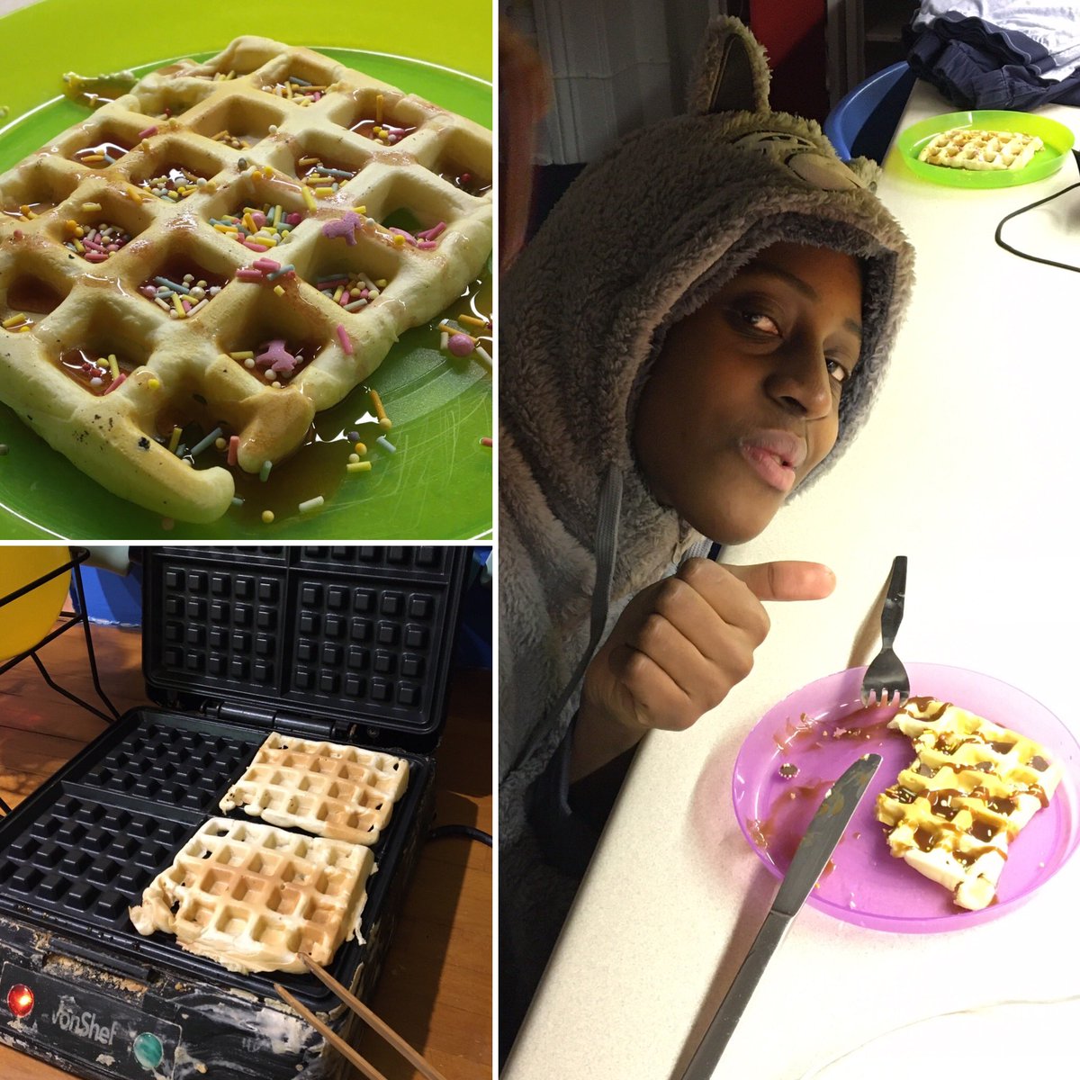 DCPSBoarding's tweet image. Week 1 of virtual lessons done ✅ Waffle night courtesy of Mr Brailsford (@mckenziebrails) 🧇 Don’t mind if we do! #boardinglife