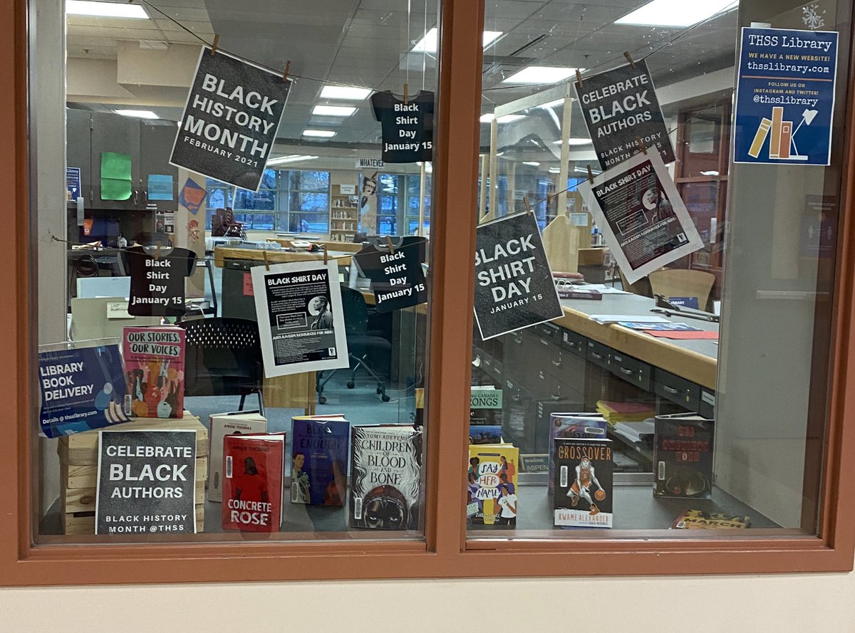 thsslibrary's tweet photo. Come check out one of these amazing books by Black authors! We will leave these out through Black History Month in February. #BlackShirtDay https://t.co/xJS0HpFmrp