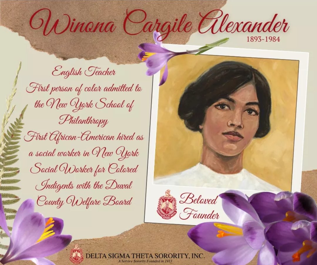 Tampametrodst's tweet photo. #Beloved22 🔺 Founder Winona Cargile Alexander 🔺 Delta Sigma Theta Sorority, Inc. 
#ContinuingtheLegacy #DST1913 #TampaMetroDST #TMACDST #Campaign22 #ForwardWithFortitude https://t.co/qikq7Skbhx