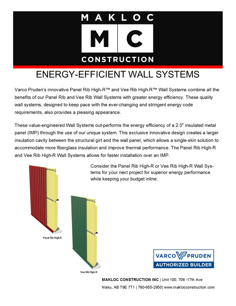 MaklocConstruct's tweet photo. Check out our new Energy-Efficient pre-engineered wall systems. #preengineeredbuildings #designbuild #energyefficient #metalbuildings https://t.co/TGshx76ooy