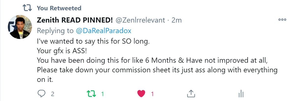 Zenlrrelevant's tweet image. Blocked by @DaRealParadox 

Don't take back a word I said.