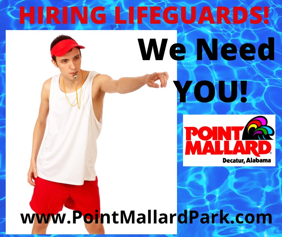 PointMallard's tweet photo. Hiring Lifeguards!! Apply Today!
We Need YOU to Join our Team! Visit https://t.co/dypAY16VyZ to Apply! https://t.co/BBSFD4Sr0M