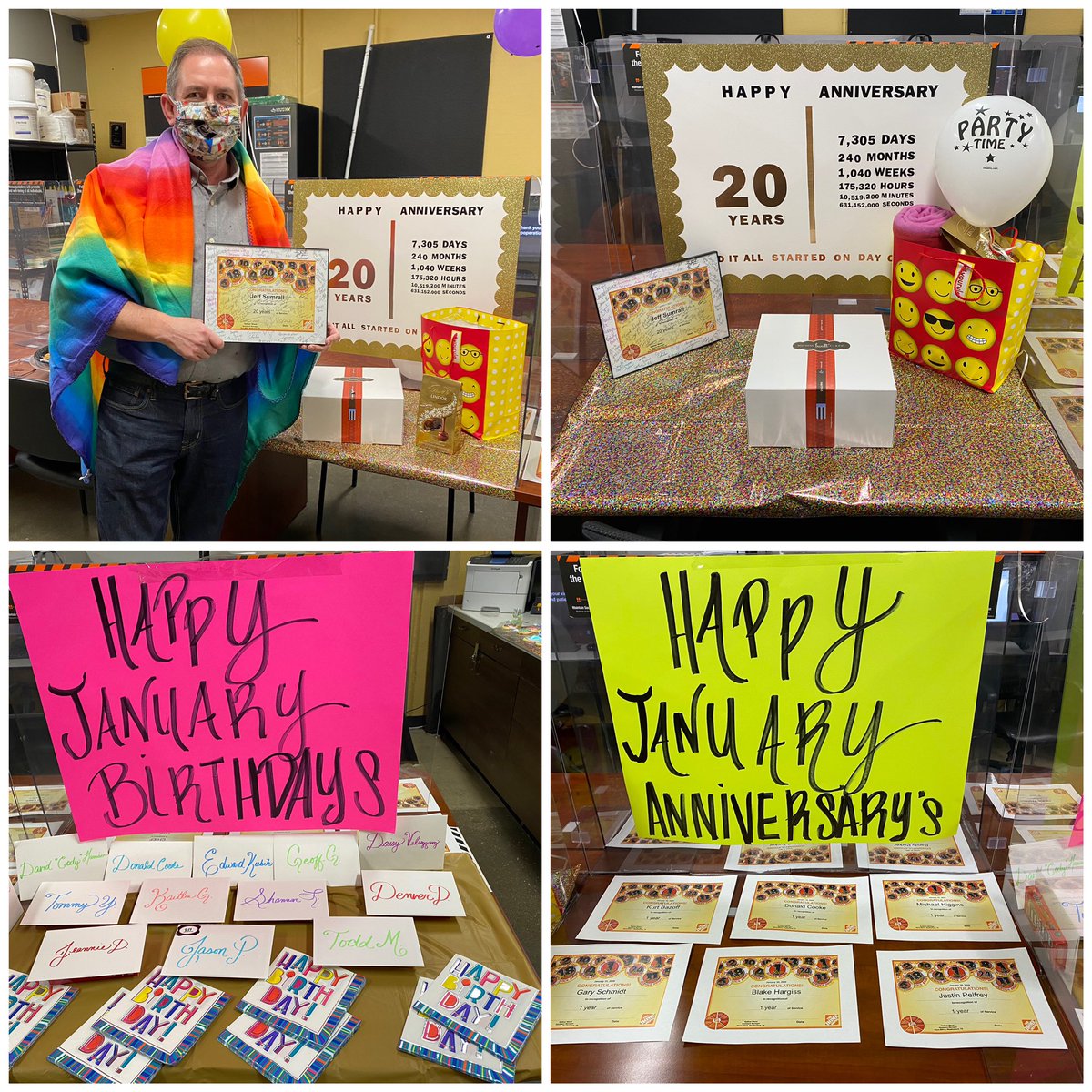 Happy January anniversary and birthdays to all of our 6515 associates and a special shout out to Jef S for hitting your 20 year milestone! Thank you for all your hard work and dedication in living our values !!!