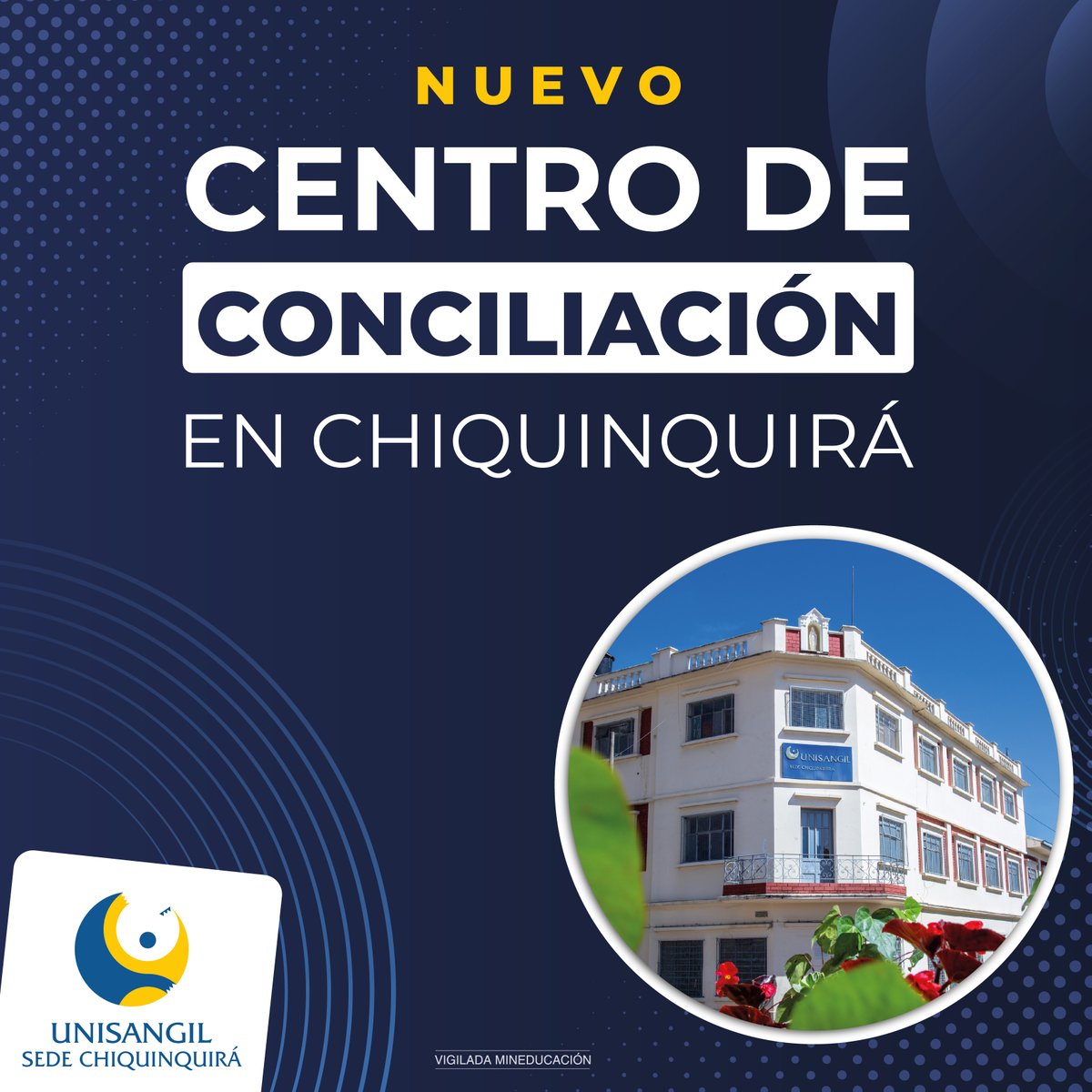 #NotiUNISANGIL 📝
Nuevo Centro de Conciliación, sede Chiquinquirá. Felicitamos al equipo de la Facultad de Ciencias Jurídicas y Políticas por este nuevo logro. 👏👏

Consulte la nota completa aquí ✅ cutt.ly/QjTgBNz 

#SomosUNISANGIL ¡Parte de tu vida!