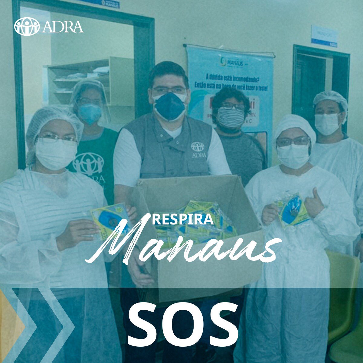 Manaus precisa de você!

HOJE a ADRA está distribuindo EPIs e materiais descartáveis a hospitais e Centros Médicos de Manaus. Ajude a ADRA a fazer mais!

Doe:

Bradesco
Ag. 3416
CC. 1337-4
ADRA Brasil
CNPJ 01.467.063/0001-15

#JuntosporManaus #AdraBrasil #justiça #compaixão #amor