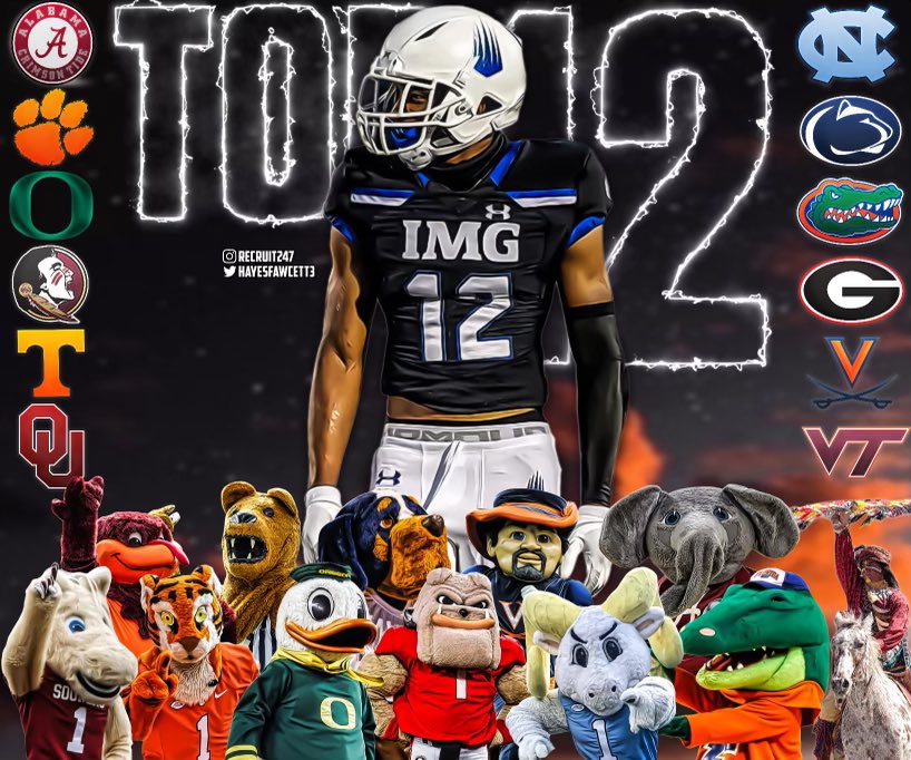 DaylenEverette's tweet photo. Top 12 🙏🏽
 #ALLIN 🐅 
#GoHokies 🦃 
#GoGators 🐊 
#GoNoles 🍢
#GoDawgs 🐶 
#ScoDucks 
#WeAre 🦁 
#RollTide 🐘 
#GoHoos 🔶🔷
#OUDNA 🔴 #BOOMERSOONER #GBO🟠 🍊 
#UNC #RUDEBOYZ #TARHEELNATION 🐏💙 https://t.co/tcI5n31Ulu