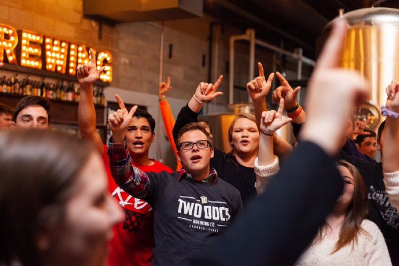 TheRaiderRiot's tweet photo. Can't make it to the USA tonight but you need a place to catch the game?
Our friends at @TwoDocs are hosting a Watch Party!
All students who present a valid student ID will get 50% off their drinks during the game!
#WeRiot #WreckEm https://t.co/x03BiAinZk