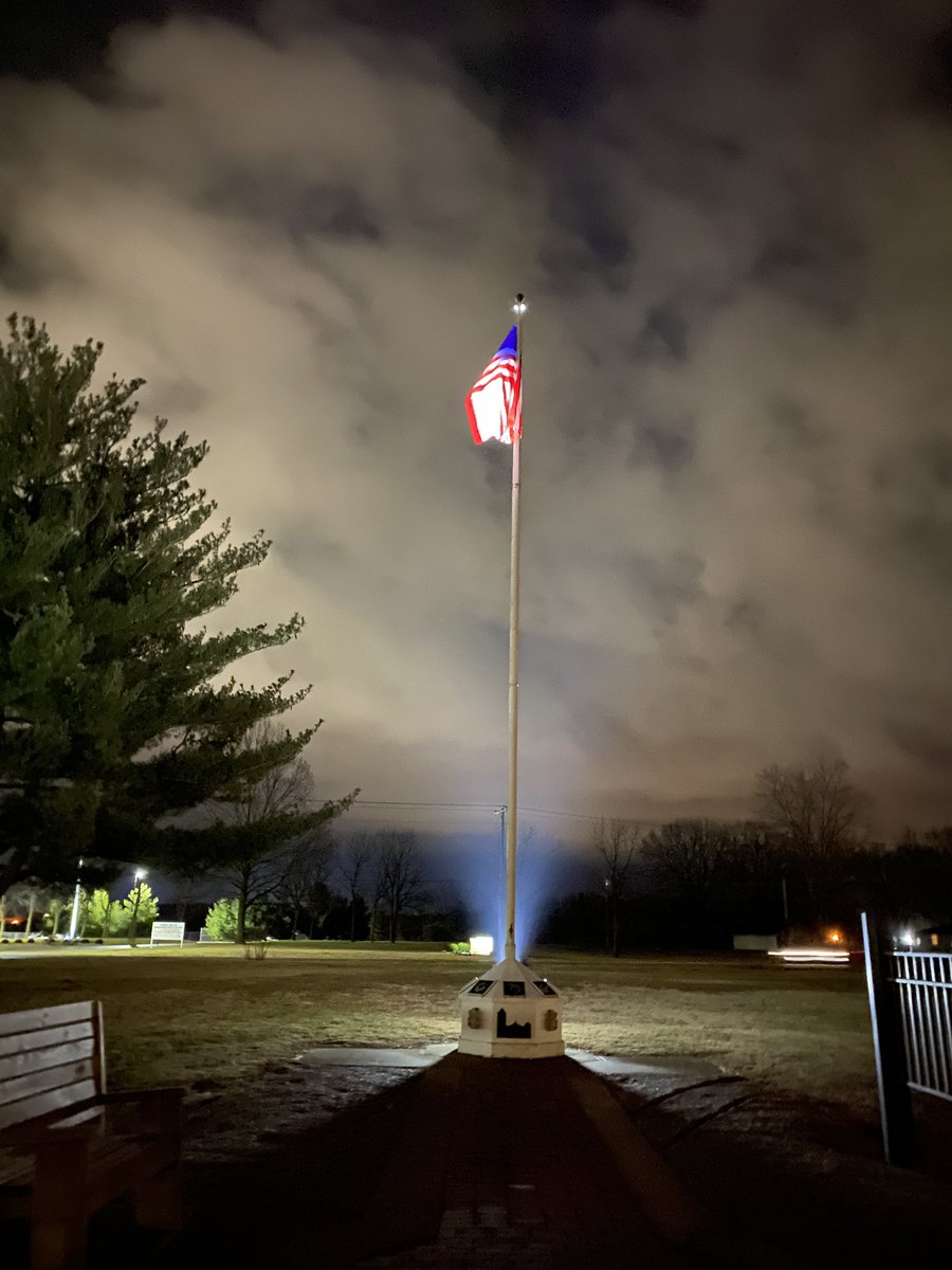 The flag is no longer flying at half-staff. It’s darker here than it looks in these photos, and it’s cold. There was snow and hail on and off today.