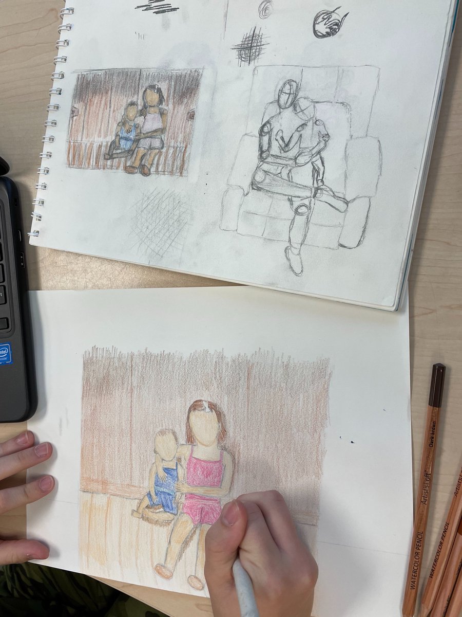 SteamDickerson's tweet photo. It's all about that design process! Art 3 is finishing up a great figure drawing unit. #steamlearns https://t.co/bw2GiwSzqL