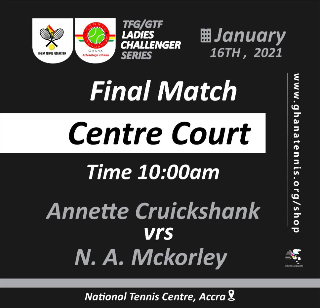 TennisGtf's tweet photo. Five days of intense pressure and demonstration of skills by ladies battling under the hot sun has finally set the stage for a final between  Annette and Naa. All the best to both players. https://t.co/lPeaeQDgik