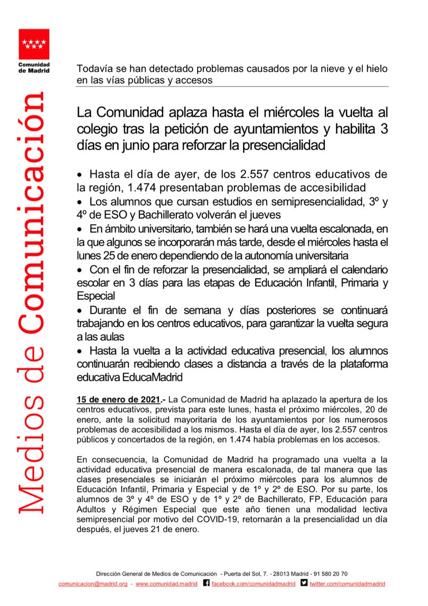 FAPA_Giner_Rios's tweet photo. El nivel de improvisación de la @ComunidadMadrid no tiene nombre ¿Cuándo se sentarán a planificar las cosas como es debido? Esto no parece serio.
Volvemos el 20, si no cambian de opinión unilateralmente claro
👇🏻Ver hilo https://t.co/22P66FD6YC