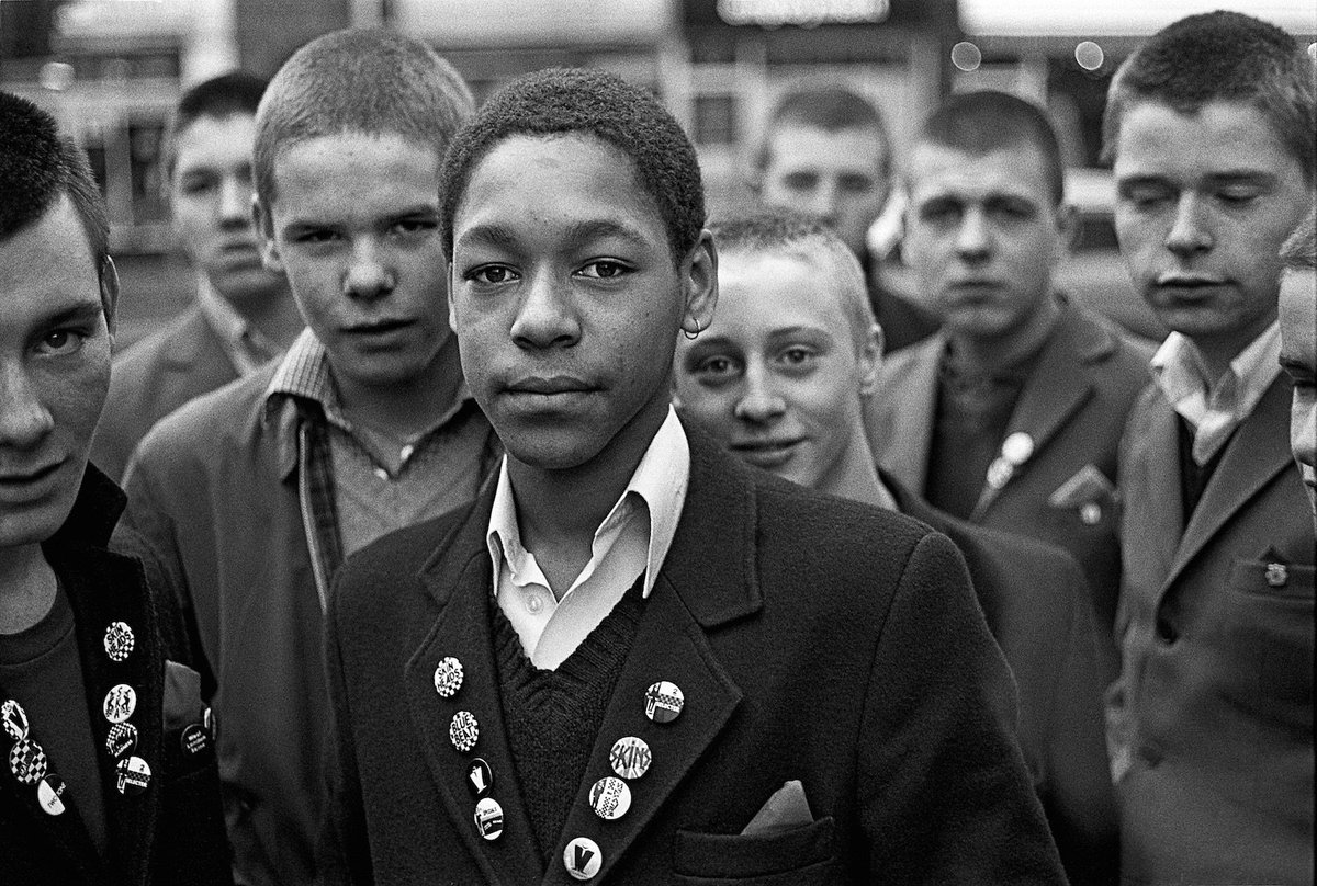 No one is born racist .Rude boys at Hounslow Bus Garage, April 1980Photo  @derekridgers #lovemusichateracism