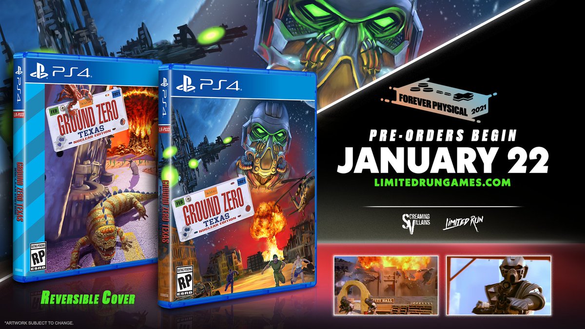 LimitedRunGames's tweet photo. Get ready for some alien blastin' action with Ground Zero: Texas on PlayStation®4 and Sega CD! Pre-orders open January 22! Check out the comments below to see the nuclear Collector's Edition 🤯 https://t.co/uFFLbeCnQB https://t.co/GgHuZh2eOC