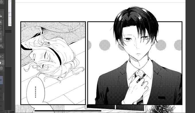 (多分)あまり描かないタイプの髪型してるCP 