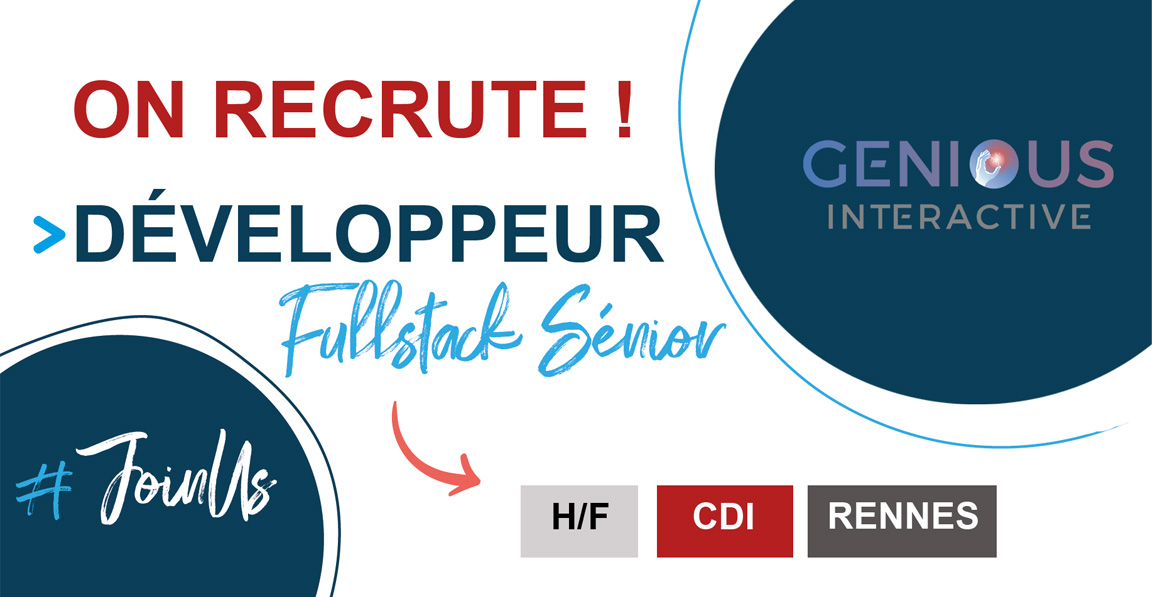 GeniousITV's tweet photo. RECRUTEMENT !
Poste à pourvoir ASAP: Développeur Fullstack Senior.
Vous souhaitez mener des projets structurants ? Vous former et renforcer vos compétences tout en participant à une vraie aventure  humaine ? 
Postulez dès maintenant ! https://t.co/SITszRJeCY https://t.co/D4LjBGgN86