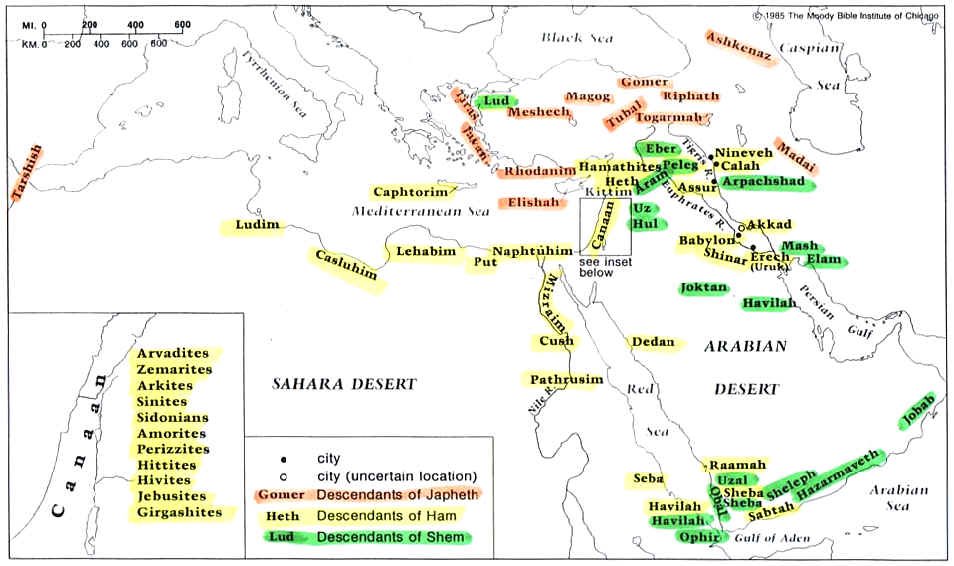 Something to keep in mind 3: review in the Bible Genesis 10 and 11 and you will see where descendant tribes of Ham/Shem/Japheth lived. Ham was Africa, Shem ‘Middle East’, Japheth Mediterranean/Europe/Asia. Exact placement varies, but clearly Ham is Africa and Shem is Middle East