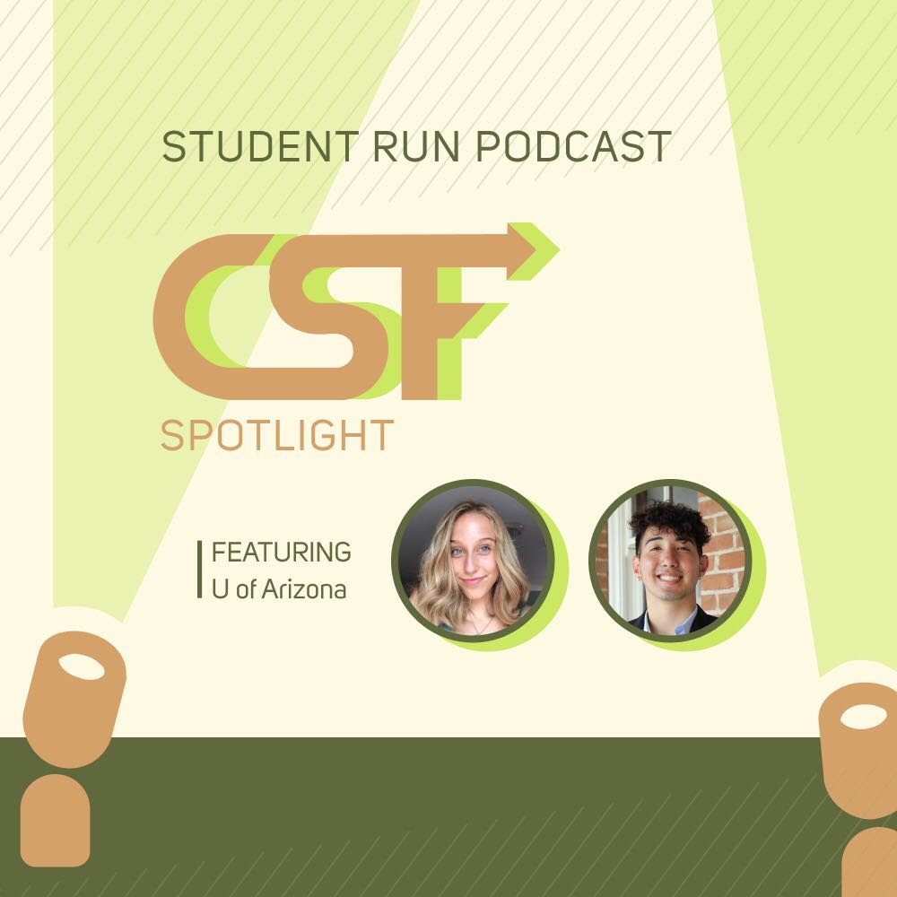 uwcsf's tweet photo. On this episode of the CSF Spotlight, we were joined by Stella and Ryan from the University of Arizona’s Green Fund program. We exchanged some great feedback and ideas. We hope you can learn as much as we did from this very fruitful conversation!
https://t.co/2Mge7prhpn https://t.co/oXs0GyvkZi
