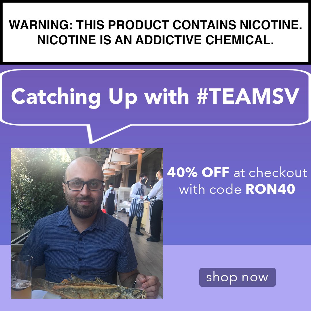 Happy Friday 🎉

Say Hello to SV Sales Account Manager, Ron! He’s got a special discount code for you!

Use RON40 at checkout for 40% OFF!

SHOP NOW at zcu.io/uhfX (link in bio)
 
#VapeNation #VapeAddict #SAVEURVAPE #VapeFamous #VapingSavedMyLife
