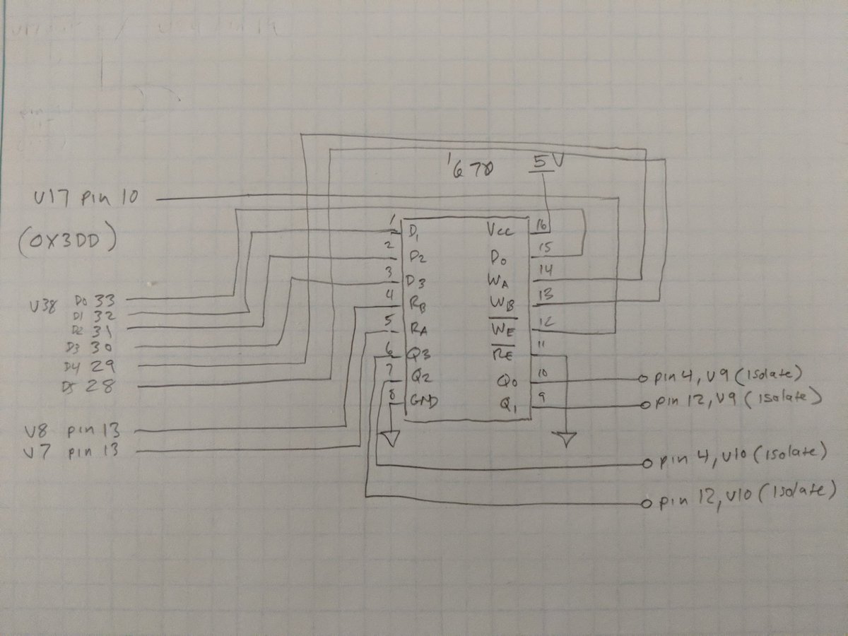 if you want to build this mod, this is the schematic. "isolate" means you have to disconnect those IC pins from the original circuit and connect them to the mod wiring instead.