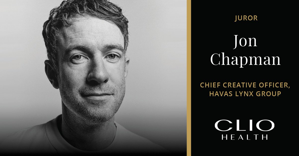 Welcome to the #ClioHealth Digital/Mobile, Direct, Experience/Activation, Public Relations, Social Media &amp; Creative Use of Data jury <a href="/Jon__Chapman/">Jon Chapman</a>, Chief Creative Officer at <a href="/HAVASLYNXEU/">Havas Lynx</a> 🏆

Get to know the jury: bit.ly/CHJury21