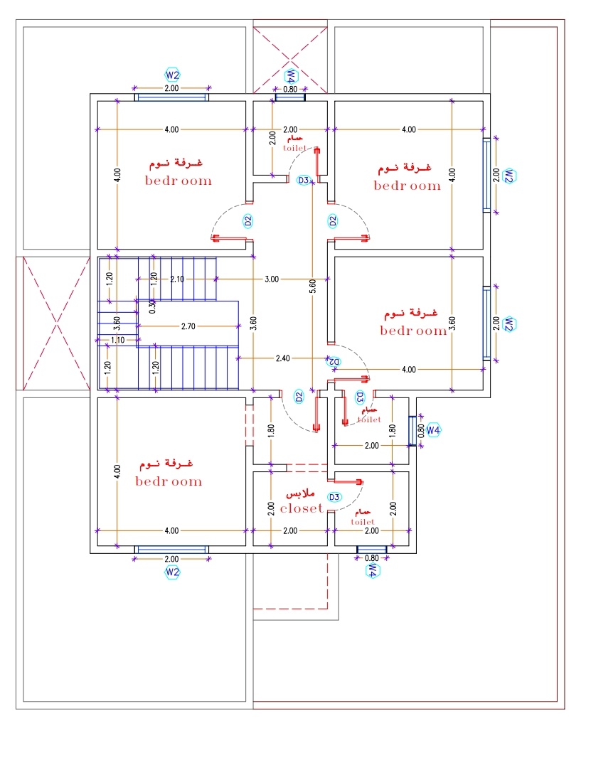 صافي الغرف ٤*٤