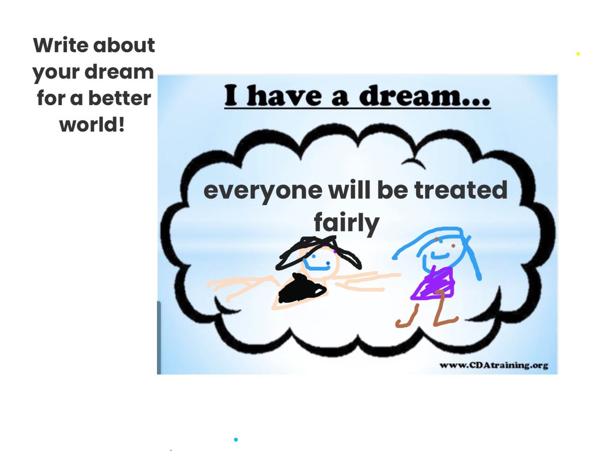 DeNobileG's tweet photo. Today my K students learned about MLK. We read Young Martin Luther King, Jr. “I Have a Dream” by Joanne Mattern. I am SO proud of their learning today and every day. https://t.co/NFUby4WJQJ