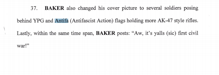 BREAKINGDaniel Alan Baker, an Antifa extremist who fought with the YPG (a designated terror org in Syria) and was part of  #Seattle's CHAZ has been federally charged with interstate threats to kidnap or injure in the lead up to J20 Antifa actions #antifa  #terrorism  #antifawatch