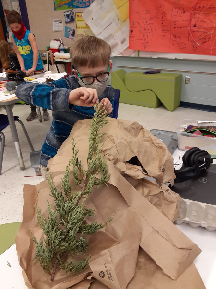 Fourth graders wrapping up a unit on spiders with hands on projects researching habitats, characteristics, and things they eat! They are so creative @ChannahonPride #StrongerTogether