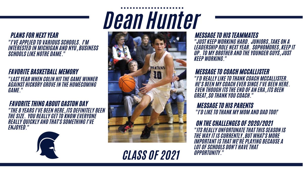 GDS_Basketball's tweet photo. Senior Night for Dean Hunter! https://t.co/ij3dwiPcm6