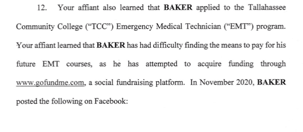 He has a youtube channel where he clearly shows he's a militant anarchist and deeply unstable. https://www.youtube.com/channel/UCBOzj16BaNl4qm5xYvpX5PA/videosHe's presented himself as a "street medic" but couldn't afford the EMT classesFull complaint -  https://beta.documentcloud.org/documents/20457286-daniel-marks-criminal-complaint