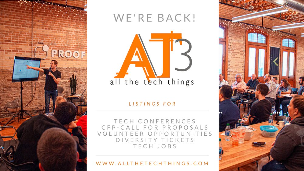 TheTechThings's tweet image. Excited to reveal our new &amp;amp; improved website today where you can browse (and post):

-tech conferences
-call-for-proposals
-volunteer, diversity, &amp;amp; collaboration opportunities
-tech jobs
-industry content

Sign up for your free account to begin posting at AllTheTechThings.com