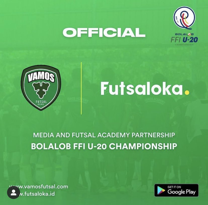 We reached an agreement with a big futsal club in Indonesia, Vamos FC Mataram. Even its just an academy sponsorship, but we directly communicate with alm. coach Bonsu that time to promote futsaloka everywhere he goes. RIP, coach..