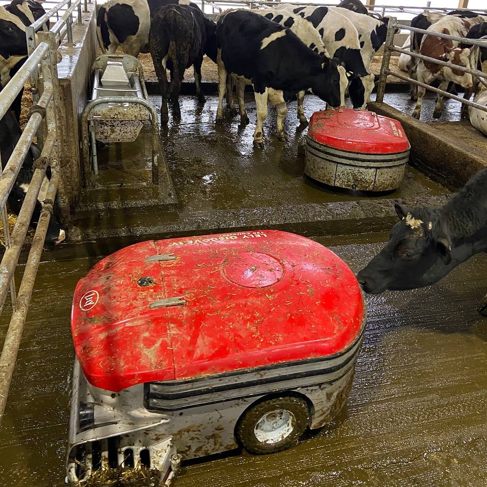 2 more <a href="/LelyHolding/">Lely</a> Discovery 120 Collectors installed and doing their thing to keep the barn clean! 
#ontag #dairy #Lely #Collector #manuremanagement