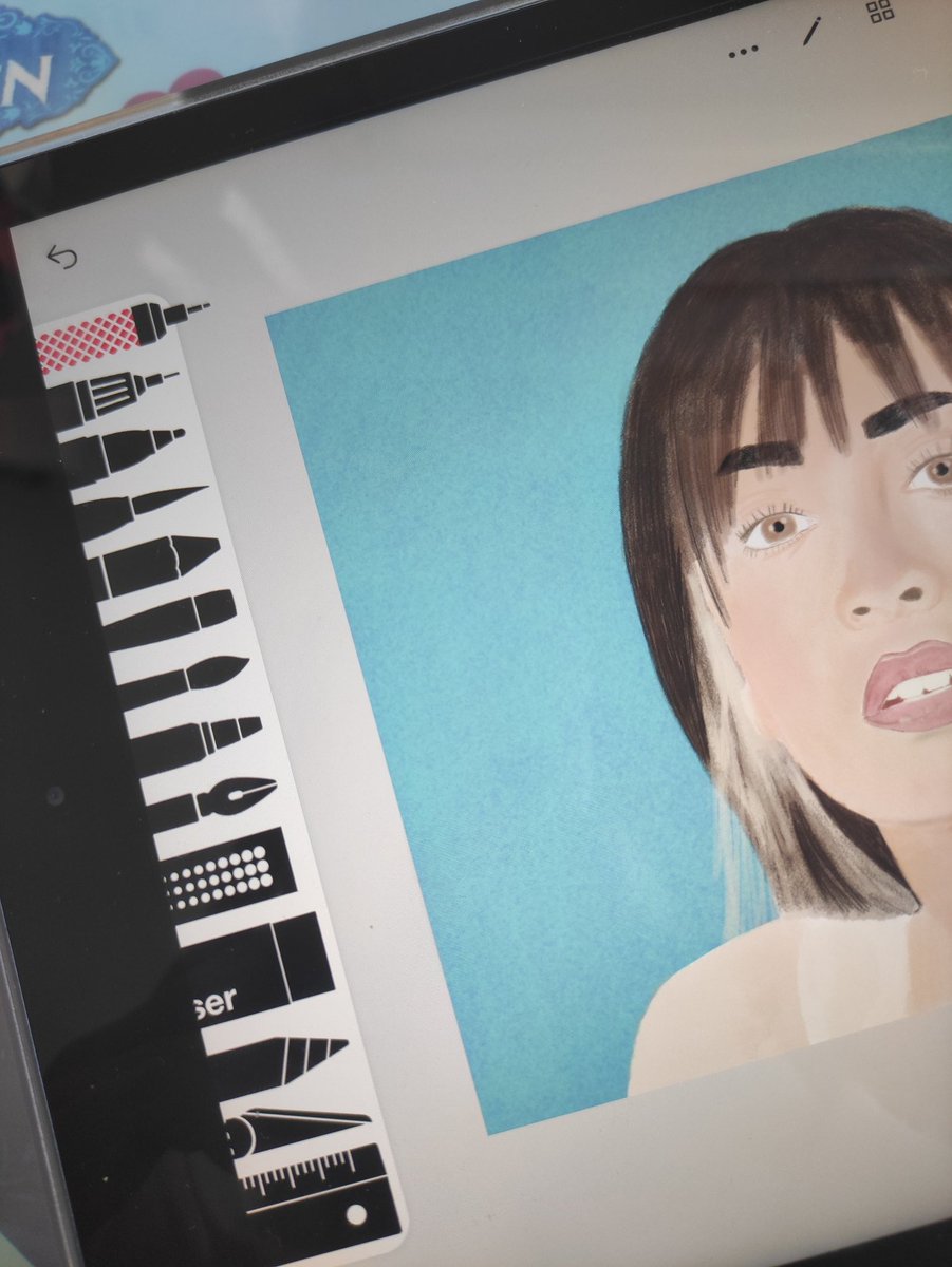 JuliaBrage's tweet photo. Turno de @Aitanax , retrato digital hecho con el iPad, espero que os guste y ojalá @Aitanax lo vea!!! 💙🌹🥰 #aitana #11razones #ipadart https://t.co/L12R6UKxK6