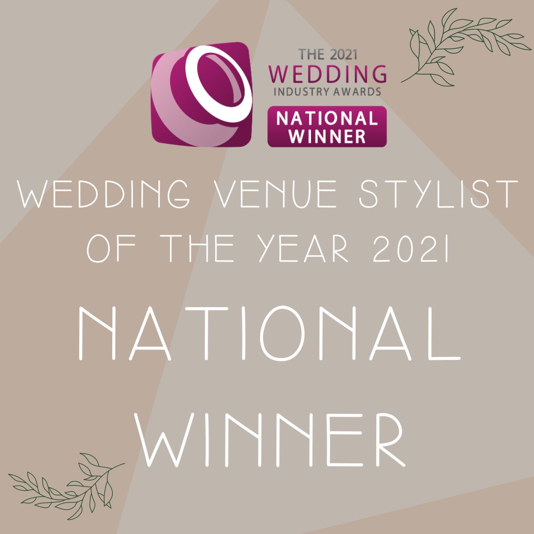 Someone pinch me because this can’t be real? WE WON THE NATIONAL AWARD for Wedding Stylist of the Year 2021 at <a href="/TWIA_Official/">TWIA</a> #twia21