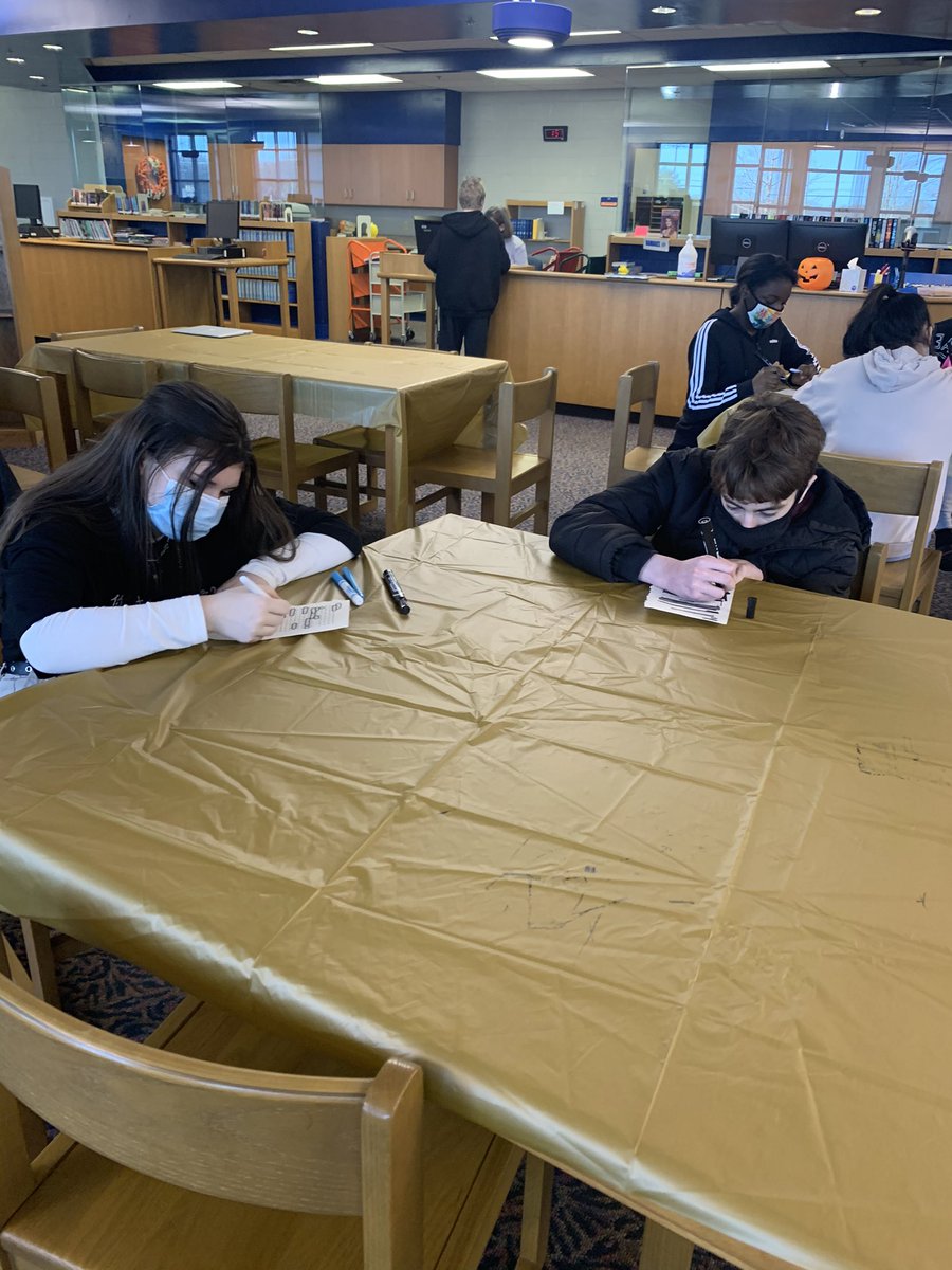 Mrs. Selby’s 8th grade ELA classes are making Blackout Poetry today. #welovepoetry #weareblackman <a href="/MrsSelbyELA/">Mrs. Selby</a>