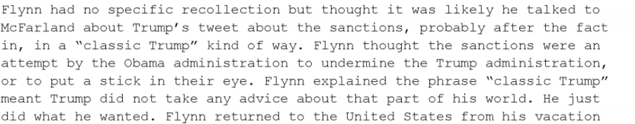 The definition of "classic Trump", according to Michael Flynn #MuellerMemos  #FOIA