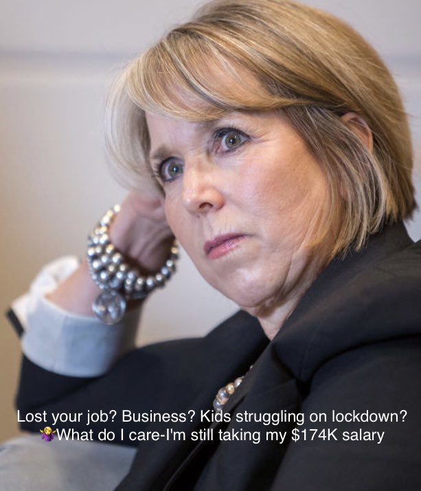 Longin4Reagan's tweet photo. @GovMLG Jesus, with this dunce and the same prescription that has #NM w 16th highest #Covid death rate of all 50 states and behind all our neighboring states in reopening. Epic, deadly failure. #ReopenNM #OpenSchools #nmpol #ABQ #NewMexico #nmleg #krqe #koat #kob4 @NMRestaurants https://t.co/JML8Qkx9X1