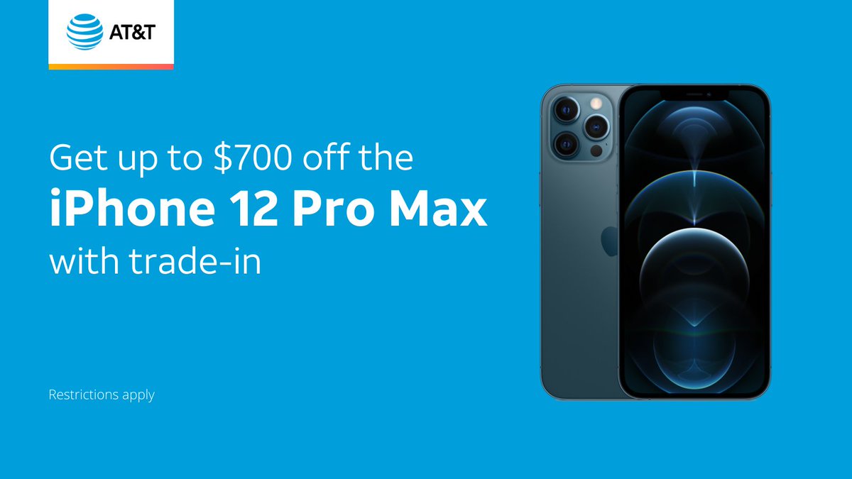 ATT_GrandSt's tweet photo. Both new &amp; existing customers can save up to $700 off the iPhone 12 Pro Max with trade-in. Visit our AT&amp;T Store at  692 Grand St, Brooklyn, NY 11211 to purchase your new iPhone! #ATT #Apple #Offers #Sales #AppleiPhone #iPhone12ProMax https://t.co/pksX89jYSZ