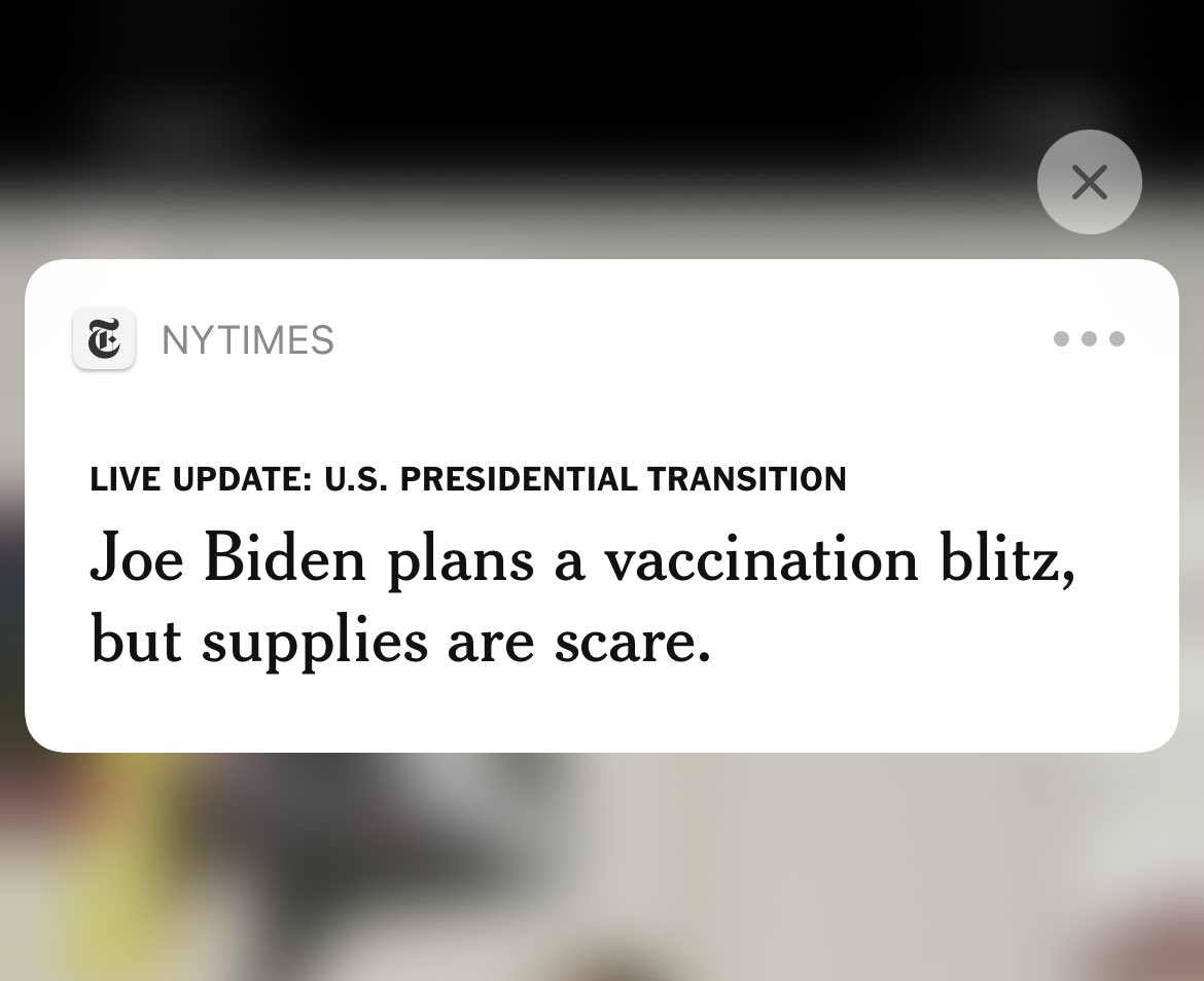 zachmyrow's tweet photo. Wtf Joe Biden gonna do to these supplies?! @nytimes https://t.co/7TIiUfioD7