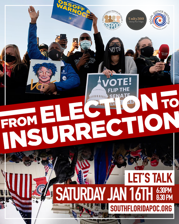 Let's Talk! Join our very own Dr. Tameka Bradley Hobbs as she moderates the discussion.  Conversations about racism are difficult but necessary.  South Florida PoC and Unity360 will facilitate this free event:

eventbrite.com/e/from-electio…